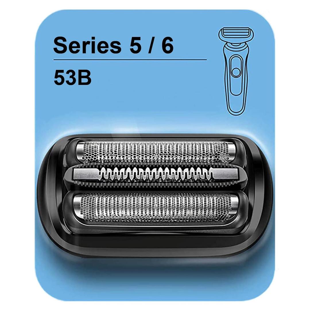 Series 5/6 53B Replacement Head for Braun Electric Foil Shaver, Compatible with New Generation Braun Razors 5020cs 5018s 5035s 5049cs 5050cs 6020s 6040cs 6075cc 6072cc 6090cc (1 Count)