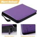 GERMUN 9 Pocket Card Binder, Premium Zip Trading Card Binder, 720 Double Sided Pocket PU Card Collection Binder, Collector Card Album, Card Folder for MTG, TCG, Sports Cards, Game Cards (purple)