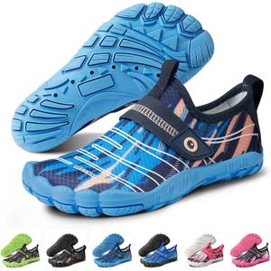 SEEKWAY Barefoot Water Shoes for Kids - Wide Toe Box and Quick-Dry Sand Shoes Toddler for Hiking Swim Beach Pool Kayak Sport Accessories, Camping Essentials Must-Haves for Boys Girls Sizes (5 Big Kid, 1a-navy Blue)