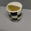 Ceramic Mug with Sip Hole 10 oz Novelty Checkered Coffee Mug Hand Painted Ceramic Cup Heat Resistant Non Slip Built in One Lid Handcraft Mugs for Coffee Lovers