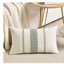 Fancy Homi Set of 2 Sage Green Boho Lumbar Decorative Throw Pillow Covers 12x18 Inch for Living Room Bedroom Couch Bed Chair, Rustic Retro Cushion Case, Bohemian Room Home Decor