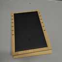 MyGift Modern Bamboo Necklace Jewelry Tabletop Display Boards, Set of 2,Black