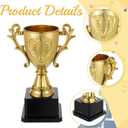 Plastic Gold Trophy Cup, Golden Trophies Trophy Cup for Sports Footabll Competition Tournaments Party