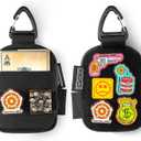 TACTICAL GEEK Storage A6 Mini Size EDC Utility Pouch, Mini Coin Purse with Custom Carabiner, EDC Mini Size Pocket Organizer, Wireless Headset Pack, Key Waist Case for Daily Carry Black