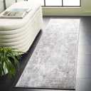SAFAVIEH Vogue Collection Area Rug - 2' x 8' Runner, Grey/Ivory, Geometric Design, Ideal for High Traffic Areas in Living Room, Bedroom, Dining (VGE152F)