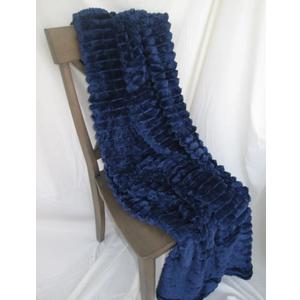 Plush Velvet Throw Blanket - Navy Blue for Adults & Kids, Super Soft Fuzzy Fleece, Lounging Blanket for Couch, Living Room Decor