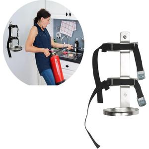 Fire Extinguisher Metal Bracket, Heavy Duty,Stainless Steel, Compatible with 5-Pound Fire Extinguishers (5lb 1pcs)