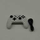 Wireless Switch Controller for Nintendo Switch/Lite/OLED Controller, Switch Controller with a Mouse Touch Feeling on Back Buttons, Extra Switch Pro Controller with Wake-up,Programmable, Turbo Function (White-LED Light)