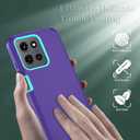 Qinmay Phone Case for Motorola Moto G 2025/Moto G Play 5G 2025 Case with HD Screen Protector, Heavy Duty Shockproof & Dropproof 3-Layer Cover Phone Case,PurpleSkyBlue