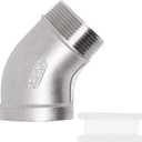 1PCS 45 Degree Elbow 1-1/2" NPT Male x 1-1/2" NPT Female Street Elbow 304 Stainless Steel Pipe Fittings Male to Female Threaded Coupler