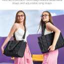 WESTBRONCO Puffer Crossbody Bags for Women Quilted Tote Bag Puffy Weekender Overnight Bag Nylon Shoulder Handbag
