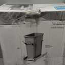 Knape & Vogt RS-PSW9-1-20-P 17 in. H x 8 in. W x D Steel in-Cabinet 20 Qt. Single Platinum Pull Out Trash Can