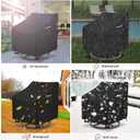 Okcool Outdoor Swivel Chair Cover 2 Pack,Outdoor Furniture Patio Chair Covers Waterproof Clearance,(30" W x 34" D x 38.5" H) Outdoor Lawn Patio Furniture Covers,Black