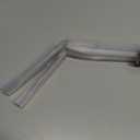 Shower Door Bottom Seal Strips 2PCS, 36 Inch Long Ultra Clear Vinyl Seal Strips with Sweep for 5/16"(8mm) Thick Frameless Glass Door, to Stop Water Leak