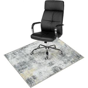 Anidaroel 36"x48" Abstract Office Chair Mat for Hardwood Floor, Anti-Slip Desk Chair Mat for Hardwood, Heavy Duty Desk Rug for Office Chairs, Low Pile Office Rugs for Rolling Chairs (Grey)