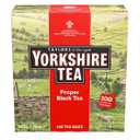 Yorkshire Tea, Red, Black Tea, String and Tagged Bags, 100 Count (Pack of 1), Refreshing, Satisfying, and Strong, Classic British Breakfast Blend, Caffeinated, Enjoy Hot or Iced, 100 Teabags (EXP 07/31/27)