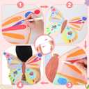Hollowfly 12 Pack Toddler Kids Butterfly, DIY Fairy Dress up Wings Bulk, 20.5x15.8 Inch Decorate Your Own Butterflies Wings for Birthday Butterfly Party Halloween Costume Accessory (Blank Style)