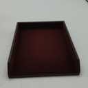 Dacasso Leather Desktop Letter Tray - Luxury Letter Holder & Paper Organizer for Desk - Office Organization & Executive Desk Decor - (Chocolate Brown)
