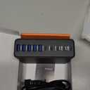 320W USB C Charger Block, 10-Port USB C Charging Station GaN III PD 65W Laptop Fast Charger Adapter for MacBook Pro/Air, DELL, iPad, iPhone, Samsung Galaxy Black