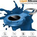 2 x 4 Pack Compatible with Apple Airtag Holder with Keychain,IPX8 Waterproof GPS Cover for Air-Tags Shockproof [Anti-Scratch] Item Finders Case for Pets,Kids,Luggage-Blue+Pink+Orange+Rosered