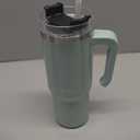 Hydrapeak Voyager 25 Oz Stainless Steel Tumbler with Handle, Insulated Water Bottle With Straw & Lid, Cupholder Friendly Reusable Travel Mug (Seafoam)