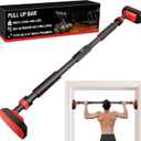 TOPOKO Pull Up Bar for Doorway, Strength Training Chin Up Bar without Screws Adjustable Width with Locking Mechanism, Non-Slip Heavy Duty Pull-up Bar for Home Gym, Max Load 440lbs
