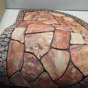 MANO Front Door Mat Outdoor Entrance, Heavy Duty Doormat Half Circle Rug for Outside Entry, Welcome Mat for Indoor Half Round Door Mats with Non Slip Rubber (21" x 33", Cobble)