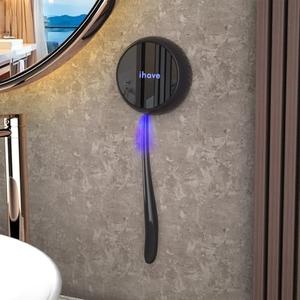 iHave Toothbrush Sanitizer – Wall-Mounted UV Toothbrush Holders for Bathrooms, Stylish Bathroom Accessories and Bathroom Decor for Home & RV, Travel Essentials, Cool Gadgets (Black)
