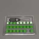 Ranked Rubber Keycap Set | Double Shot Translucent | OEM Profile for Mechanical Gaming Keyboard (Neon Green, 23 Keys)