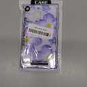 Compatible with iPhone 14 Pro Max Cute Glossy IMD Flower Floral Pattern Case, Soft TPU Shockproof Protective Phone Case for iPhone 14 Pro Max Women Girls 6.7 Inch Purple