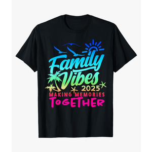 Family Vacation 2025 Beach Matching Family Summer Vacation T-Shirt L