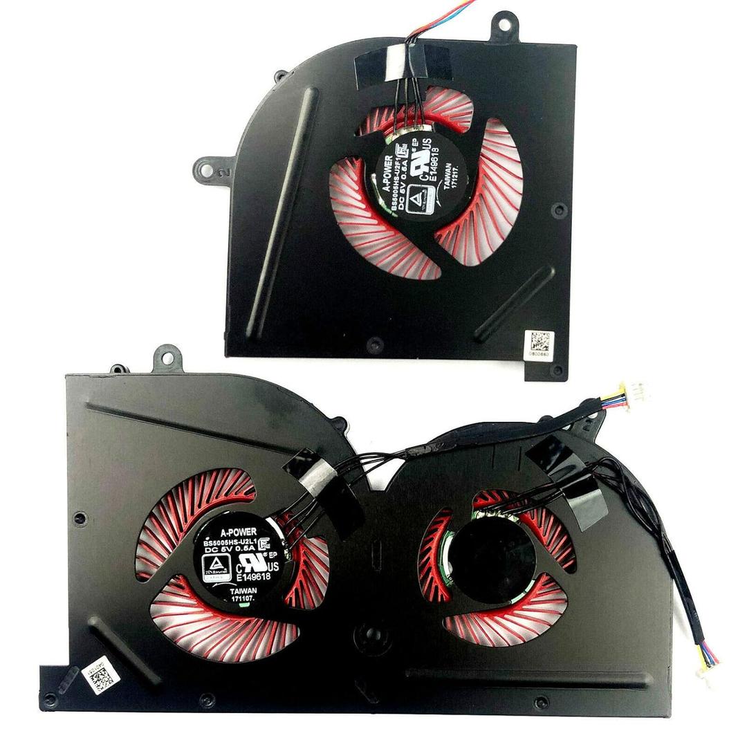 BestParts CPU + GPU Cooling Fan for MSI GS63 GS63VR GS73 GS73VR (Pair Fans, 12V, 4-Pin, 20dB, Laptop)