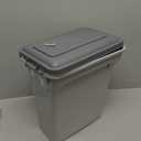 Hardware Resources Gray 50 Quart Plastic Waste Container