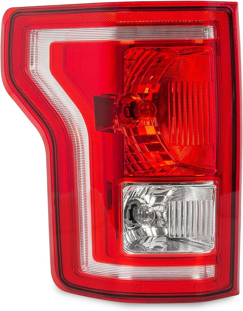 RANSOTO F150 Tail Light Compatible With Ford F-150 2015 2016 2017 Rear Brake Lights with Bulbs Left Driver Side Tail Lamps Replace FL3Z13405A-PFM, FO2800239