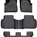 SMARTLINER Custom Fit Floor Mats 3 Row Liner Set Black for 2017-2025 Audi Q7/SQ7