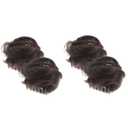 4pcs Cat Ear Bun Hairpiece Clip Extensions for Women Updo for Cosplay Parties and Everyday Wear