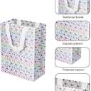 Ranfashiong 4 Pcs 10" Medium Size Birthday Gift Bag with Tissue Paper, Reusable Non Woven Totes Bags with Handle for Boys, Girls, Baby Shower Party Supplies