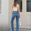 APUOR Bell Bottom Jeans for Women High Waisted Stretchy Bootcut Flared Jeans Soft Slim Fit Denim Pants Denim Blue 4s (Blue)