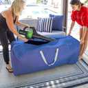 Jumbo (100 Gallon) Quilted Wheeled Blue Storage Bag and Travel Duffel, Storage for Outdoor Patio, Garage, Closet, and Moving Bags by Simple Living Solutions