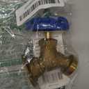 HYDRO MASTER Brass Garden Valve 1/2" FNPT x 3/4" MNH Fit Most Garden Hoses