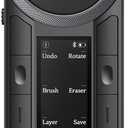 HUION Keydial Remote Bluetooth Programmable Keypad with Dual Dials 60 Customized Keys, OLED Display Macro Keypad Work with PC, Mac, Mobile, One-Hand Shortcut Keyboard for Drawing Tablet, Laptops