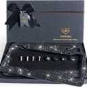 Shering Bling 2 Pack License Plate Frame with Premium Gift Box 1200pcs Rhinestones for Women (Black Rhinestones)