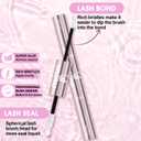 Uilulu Lash Cluster Glue, Lash Bond and Seal for Eyelash Clusters White 2-in-1 Glue DIY at Home Use Hold Long-Lasting Eyelash Adhesive(7ml+7ml)