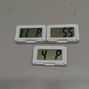 Frienda 3 Pieces Mini Digital Clock Small Digital Clock Stick on Battery Operated Self Adhesive Bracket for Car Dashboard Fridge (White)