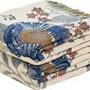 Boho Throw Blanket, 100% Organic Cotton Breathable Ultra Soft Bed Quilt Throw - All Season Floral Bird Butterfly Farmhouse Decor Blanket for Sofa Couch Chair and Gift. 60" x 80"