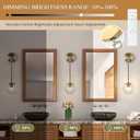 Battery Operated sconces Set of 2 Glass Globe Rechargeable Wall Light Fixture Wireless Wall Lights with Clear Glass Shade for Living Room, Hallway, Bedroom(2 Pack) (3000k,Suspension)