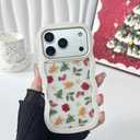 XIZYO Christmas Phone Case for iPhone 17 Pro, Xmas Wavy Cute Merry Christmas Pattern Clear Aesthetic Wave Girls Kids Women Santa Slim TPU Shockproof Protective Cover, Gingerbread Man