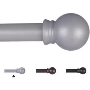 Thestoa Curtain Rods for Windows 48 to 84-92 inch, 5/8" Brushed Nickel Curtain Rod, Stainless Steel Small Curtain Rods for Bedroom, Living Room,Kitchen,Farmhouse, Outdoor Curtain Rod Silver