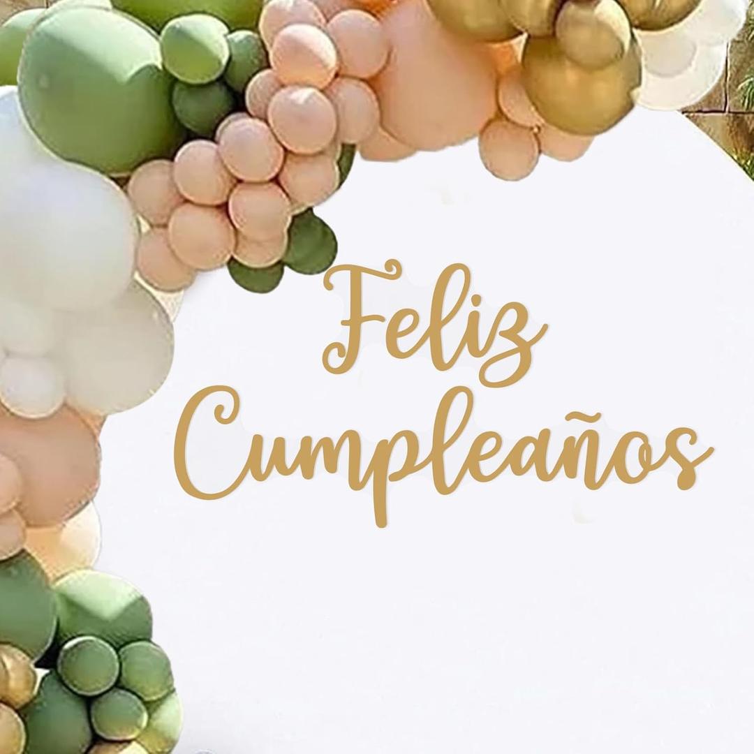 Feliz Cumpleaos Decal Sign for Backdrop - Spanish Happy Birthday Decorations Happy Birthday Decal Stickers, Birthday Party Decorations