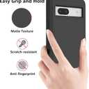 for Google Pixel 8A Case, Soft TPU Hard PC Heavy Duty Protective Case Shockproof Dustproof 3 in 1 Phone Cover for Google Pixel 8A Black